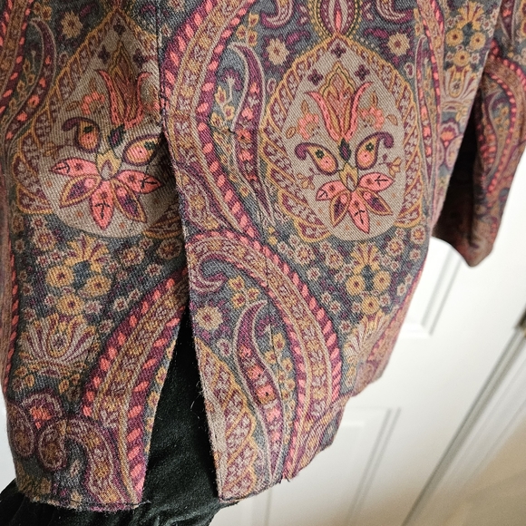 NEW! Volcom Multicolor Vinyl Club Paisley Blazer Size S - Picture 11 of 13